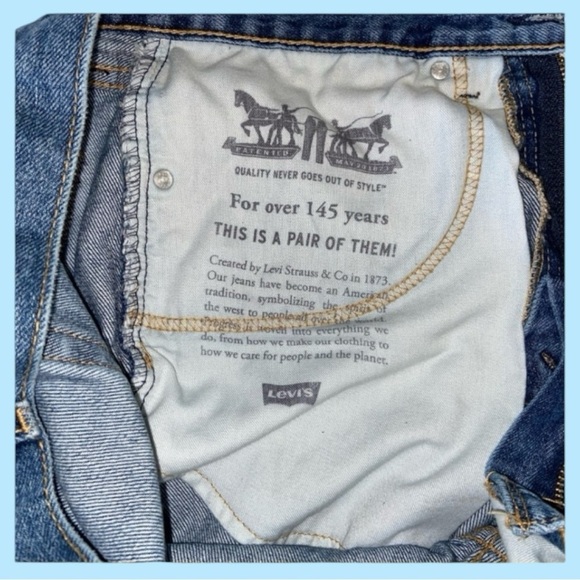 Levi’s Men’s 505  Red Tag Levi Denim Jeans 32X 33 Blue Straight Leg Mid Rise - Picture 7 of 8